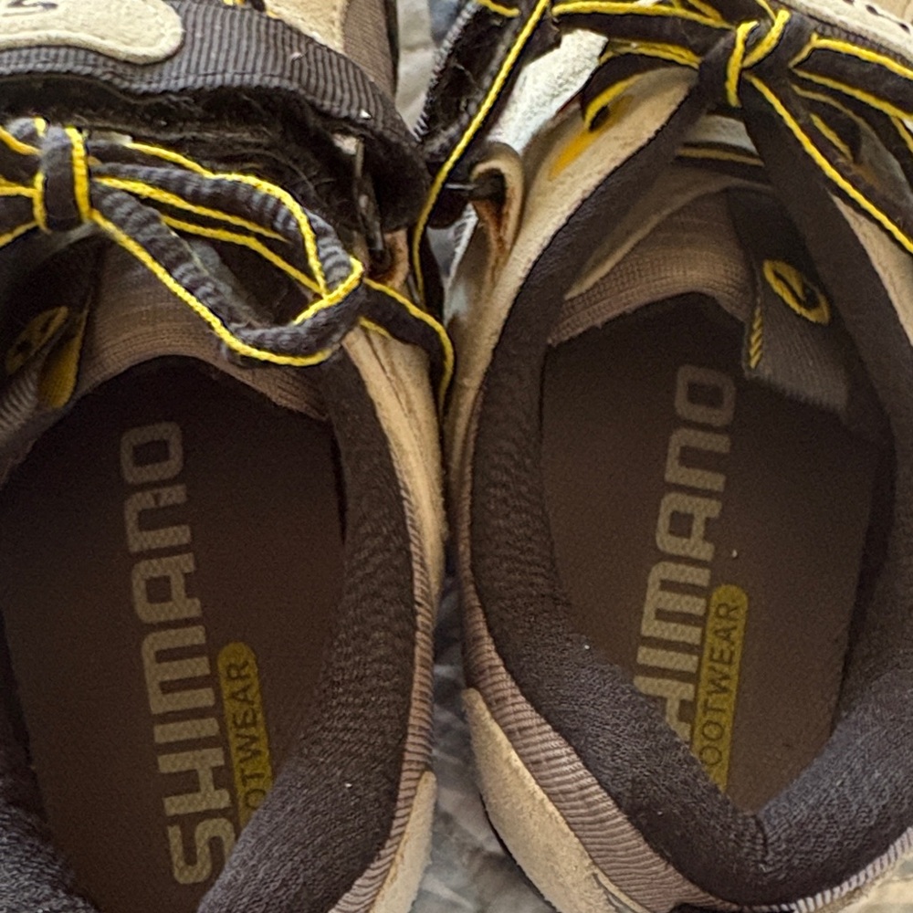 Shimano SPD Velcro Cycling Shoes Women Size 8/ unisex - Black & Yellow SH-MO37W - Picture 6 of 12